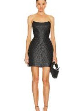 NWOT: Amanda Uprichard Keisha Dress in Faux Leather